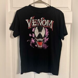 Marvel Venom Youth Boy's Black Graphic Print T-Shirt Size XXL